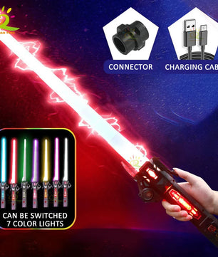 Retractable Lightsaber Finger Rotating Laser Sword Flash Luminous Soundfont Force FX FOC Blaster Cosplay Battle Toy for Children Lusy Store
