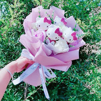 Hello Kitty Bouquet Anime Kuromi My Melody Plush Toys Kawaii Christmas Girl Valentine's Day Birthday Gifts Plush bouquet-2