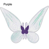 Halloween Costumes for Girls Butterfly Fairy Wings for Cosplay Costumes Sparkle Fairy Princess Wings Party Favor Accessories purple
