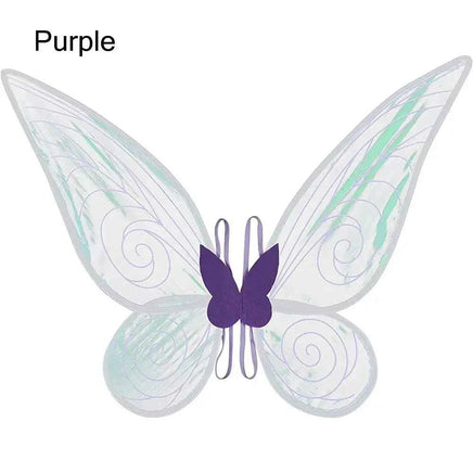 Halloween Costumes for Girls Butterfly Fairy Wings for Cosplay Costumes Sparkle Fairy Princess Wings Party Favor Accessories purple
