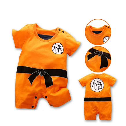 Baby Girl Boy Costume Anime Clothes Newborn Romper Infant Luffy Akatsuki Vegeta Cosplay Jumpsuit Halloween 0-18M 13