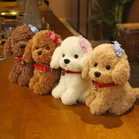 Lusy Store LLC Creative Realistic Teddy Dog Lucky Simulation Dog Poodle Plush Toys Handmade Realistic Figure Toy Plush Stuffed Animals Plush