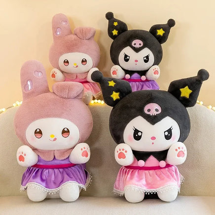Lusy Store LLC Big Size Kuromi My Melody Plush Stuffed Doll Room Decoration Bed Pillow Gift Plush