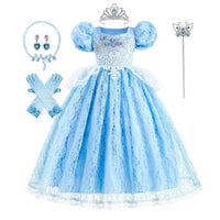 Cinderella Dress For Girls Kids Party Cosplay Halloween Costumes Kids Birthday Princess Dress Up Clothes Dress4