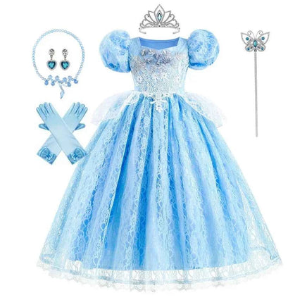 Cinderella Dress For Girls Kids Party Cosplay Halloween Costumes Kids Birthday Princess Dress Up Clothes Dress4
