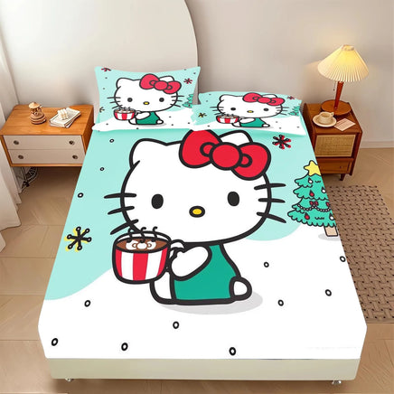 Hello Kitty Fitted Sheet Suitable For Children And Adults Home Decor 12