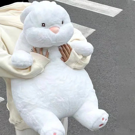 Lusy Store LLC Giant Lazy Rabbit Dolls Soft Plush Cute White Bunny Animal Toys Baby Sleep Pillows Cushion Gifts Plush
