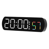Voice Control Digital Alarm Clock Date Temperature Display Countdown Up Timer Night Mode Table Clock 12/24H Electronic LED Clock Lusy Store