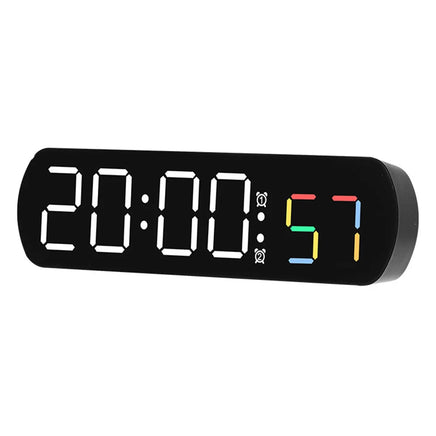 Voice Control Digital Alarm Clock Date Temperature Display Countdown Up Timer Night Mode Table Clock 12/24H Electronic LED Clock Lusy Store
