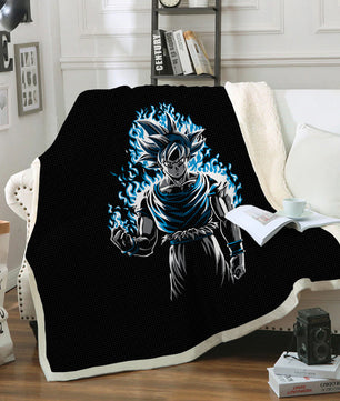 Black Dragon Ball Z Blanket Sherpa Blanket Bedspreads