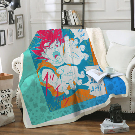 Blue Dragon Ball Z Blanket Sherpa Blanket Bedspreads