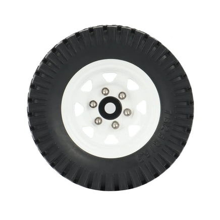 Lusy Store LLC 1.55 Metal Beadlock Wheel Rim Tire Set for 1/10 RC Crawler Car Toys