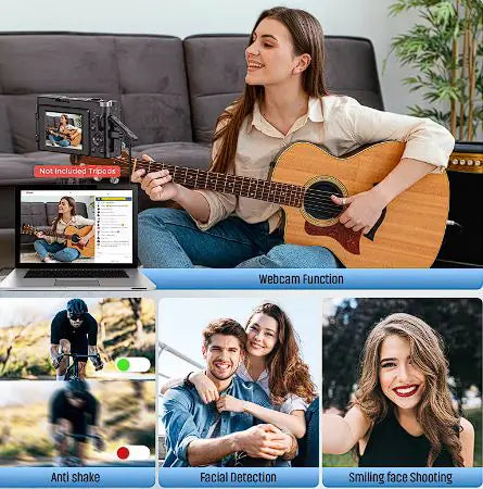 4K 48MP Compact Camera with Flip Screen & Autofocus - Lusy Store LLC 