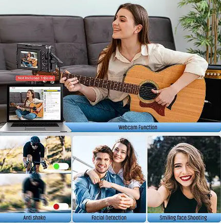 4K 48MP Compact Camera with Flip Screen & Autofocus - Lusy Store LLC 