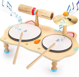 Lusy Store LLC Montessori Wooden Drums Set Toys