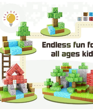 Lusy Store LLC DIY Magnetic Building Blocks Set for Kids, Ages 3+ Toys