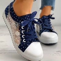 Summer Women Flat Leisure Casual Shoes Dark Blue 36