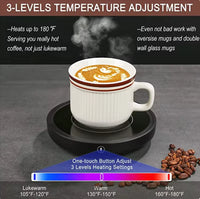 Versatile 110V/220V Electric Coffee Mug Warmer - Keep Your Drinks Hot with Our Stylish Heating Pad Coaster! Perfect for Tea, Milk, and More! - Lusy Store LLC 