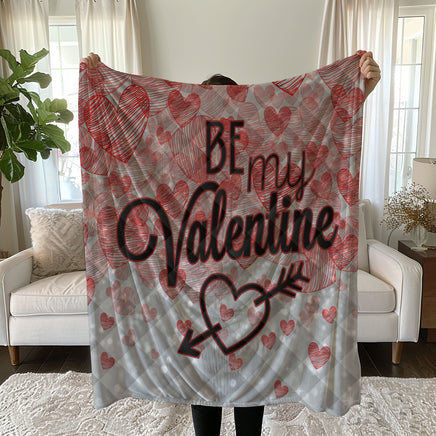 Valentine's Day Linen Bedding Set - Romantic Heart Design