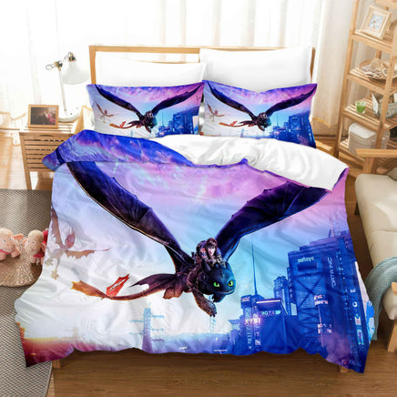 Hello Kitty Bedding Set - Pink Gradient Floral Duvet Cover & Hello Kitty Bed Sheets