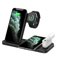Four in One Fast Wireless Charger 4 in 1 Black