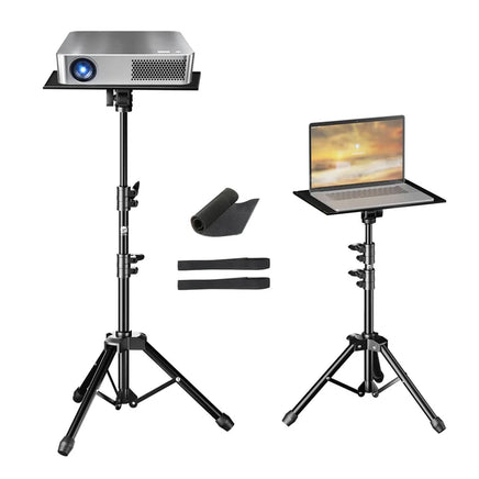 Lusy Store LLC Adjustable Projector &amp; Laptop Tripod Stand with Tray and Hose Clip Tech Accessories