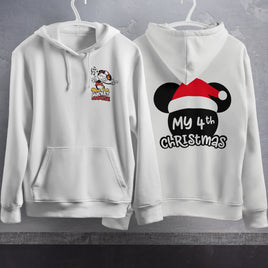 Mickey Mouse Hoodie Vintage White Khaki Hoodie Long Sleeve Hooded Pullover Personality Streetwear White 1