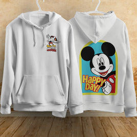 Mickey Mouse Hoodie Vintage White Khaki Hoodie Long Sleeve Hooded Pullover Personality Streetwear White 1