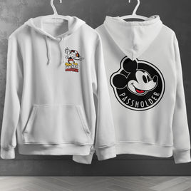Mickey Mouse Hoodie Vintage White Khaki Hoodie Long Sleeve Hooded Pullover Personality Streetwear White 1