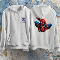 Spider Man Hoodie Casual Clothes Black White Khaki Hoodie Long Sleeve Hooded Pullover Personality Streetwear White 2