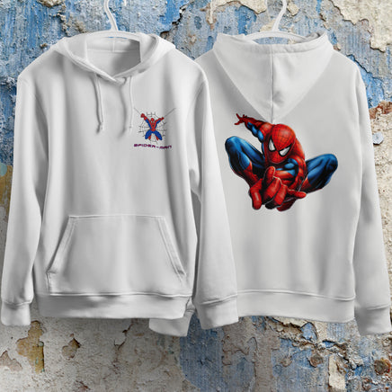 Spider Man Hoodie Casual Clothes Black White Khaki Hoodie Long Sleeve Hooded Pullover Personality Streetwear White 2