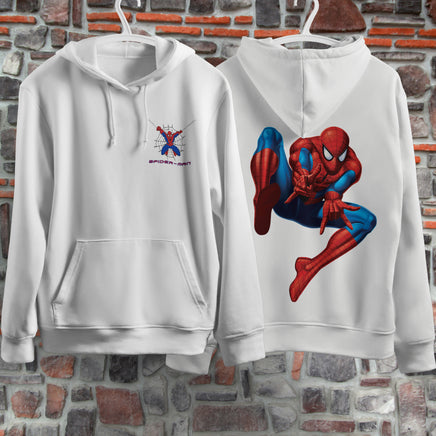 Spider Man Hoodie Casual Clothes Black White Khaki Hoodie Long Sleeve Hooded Pullover Personality Streetwear White 3