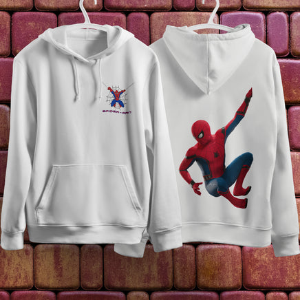 Spider Man Hoodie Casual Clothes Black White Khaki Hoodie Long Sleeve Hooded Pullover Personality Streetwear White 3
