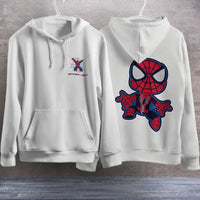 Spider Man Hoodie Casual Clothes Black White Khaki Hoodie Long Sleeve Hooded Pullover Personality Streetwear White 2