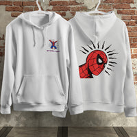 Spider Man Hoodie Casual Clothes Black White Khaki Hoodie Long Sleeve Hooded Pullover Personality Streetwear White 1