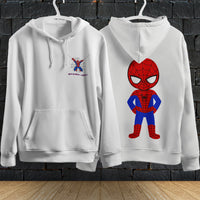 Spider Man Hoodie Casual Clothes Black White Khaki Hoodie Long Sleeve Hooded Pullover Personality Streetwear White 1
