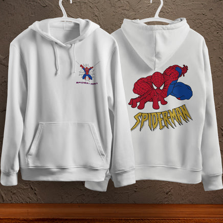 Spider Man Hoodie Casual Clothes Black White Khaki Hoodie Long Sleeve Hooded Pullover Personality Streetwear White 3