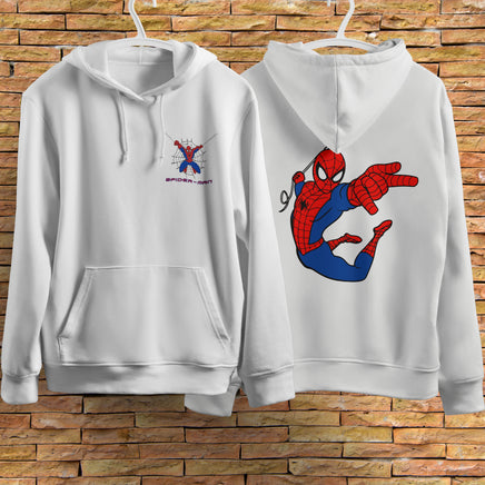 Spider Man Hoodie Casual Clothes Black White Khaki Hoodie Long Sleeve Hooded Pullover Personality Streetwear White 4