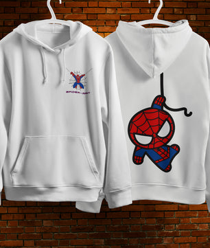 Lusy Store Spider Man Hoodie Casual Clothes Black White Khaki Hoodie Long Sleeve Hooded Pullover Personality Streetwear Hoodies & Sweatshirts