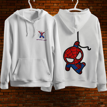 Spider Man Hoodie Casual Clothes Black White Khaki Hoodie Long Sleeve Hooded Pullover Personality Streetwear White 2