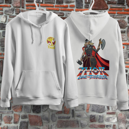Lusy Store Thor Hoodie Casual Clothes Black White Khaki Hoodie Long Sleeve Hooded Pullover Personality Streetwear Hoodies &amp; Sweatshirts