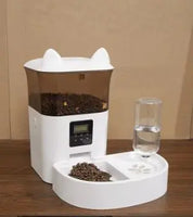 Automatic Pet Waterer & Feeder - 4L for Cats & Dogs White Coffee