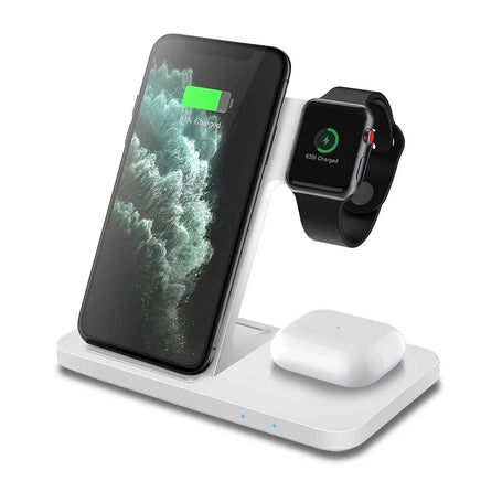 Four in One Fast Wireless Charger 3 in 1 White