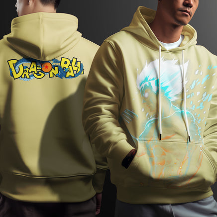 Dragon Ball Z Hoodie Vegeta Goku Coat Unique Personality Many Sizes For Men Boy Kid Clothes DBP-24 Yellow
