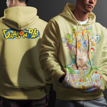 Dragon Ball Z Hoodie Vegeta Coat Unique Personality Many Sizes For Men Boy Kid Clothes DBP-6 Yellow