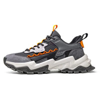 Fashion Male Lace-Up Men Sneakers Gray Orange 44