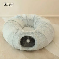 Lusy Store LLC 2 In 1 Round Tunnel Cat Beds Pets