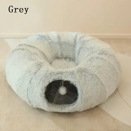 Lusy Store LLC 2 In 1 Round Tunnel Cat Beds Pets