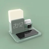 LED Light Bedside Lamp Qi Wireless Charger Dock Aero Blue