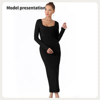Lusy Store Women's Fashion Simple Solid Color Dress Dresses
